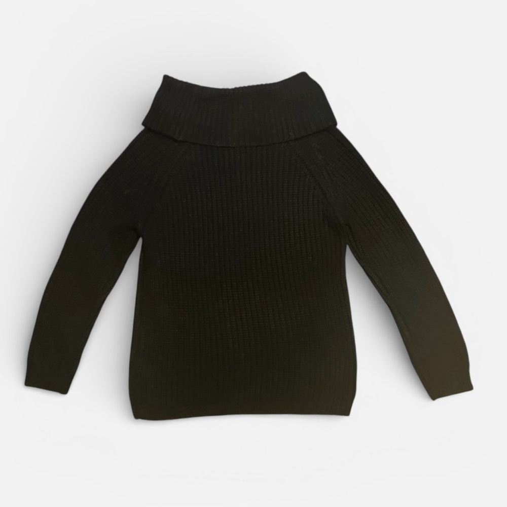 Suzy Shier Black Ribbed Turtleneck Sweater Women’s Medium